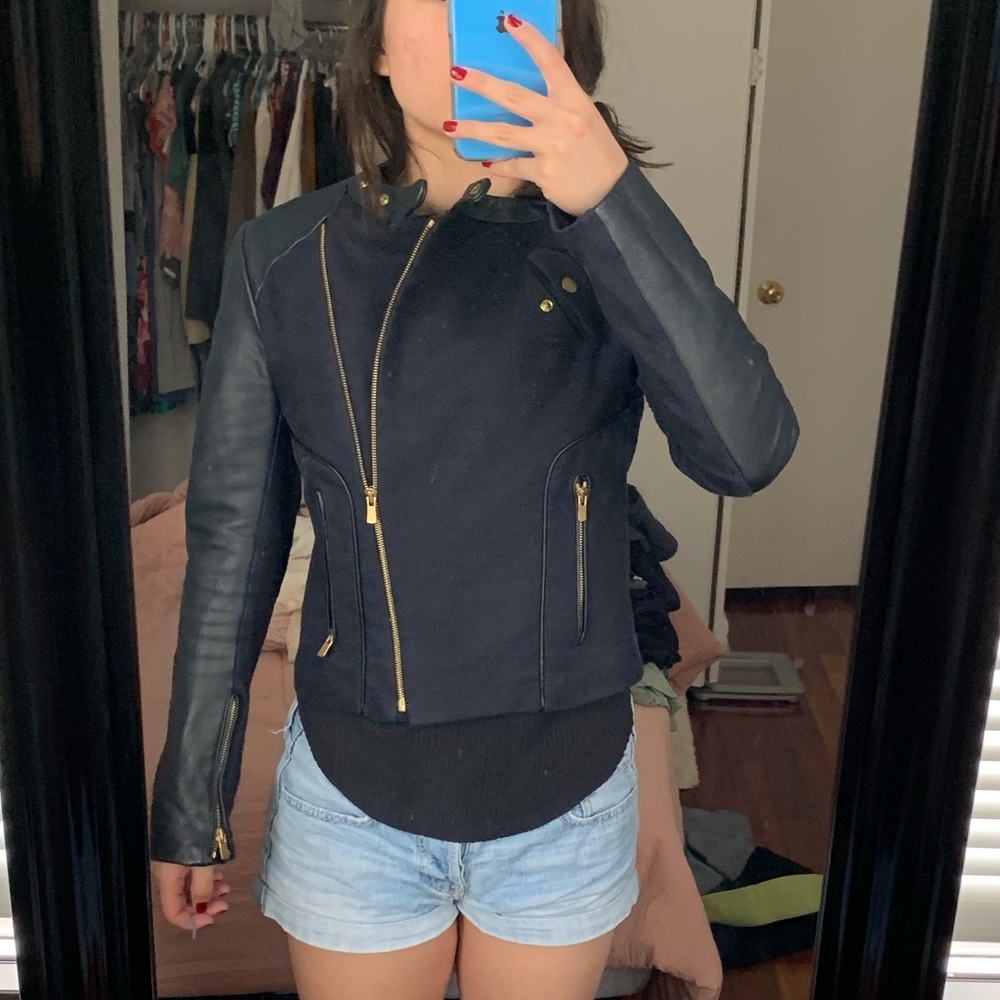 Navy Maje jacket - Picture 3 of 8